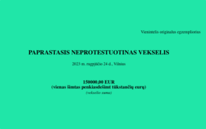 Read more about the article Vekselis – efektyvi sutarties įvykdymo užtikrinimo priemonė